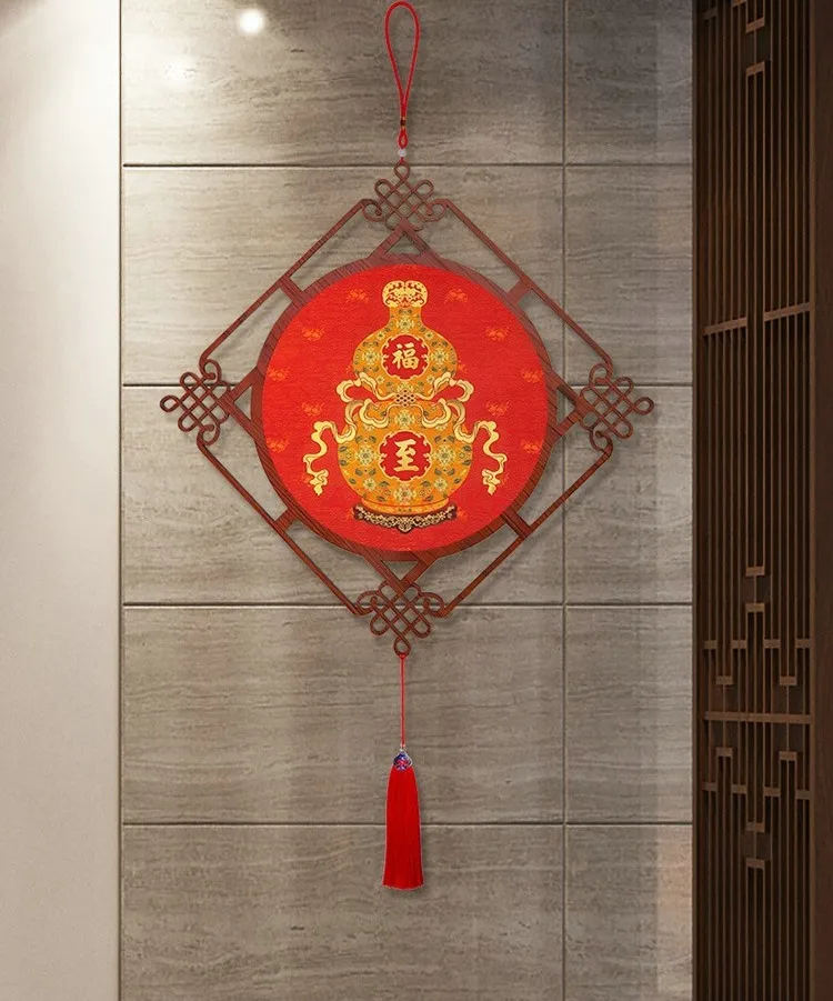 Chinese knot pendant New Year decoration painting, entrance hall decoration, guest restaurant decoration