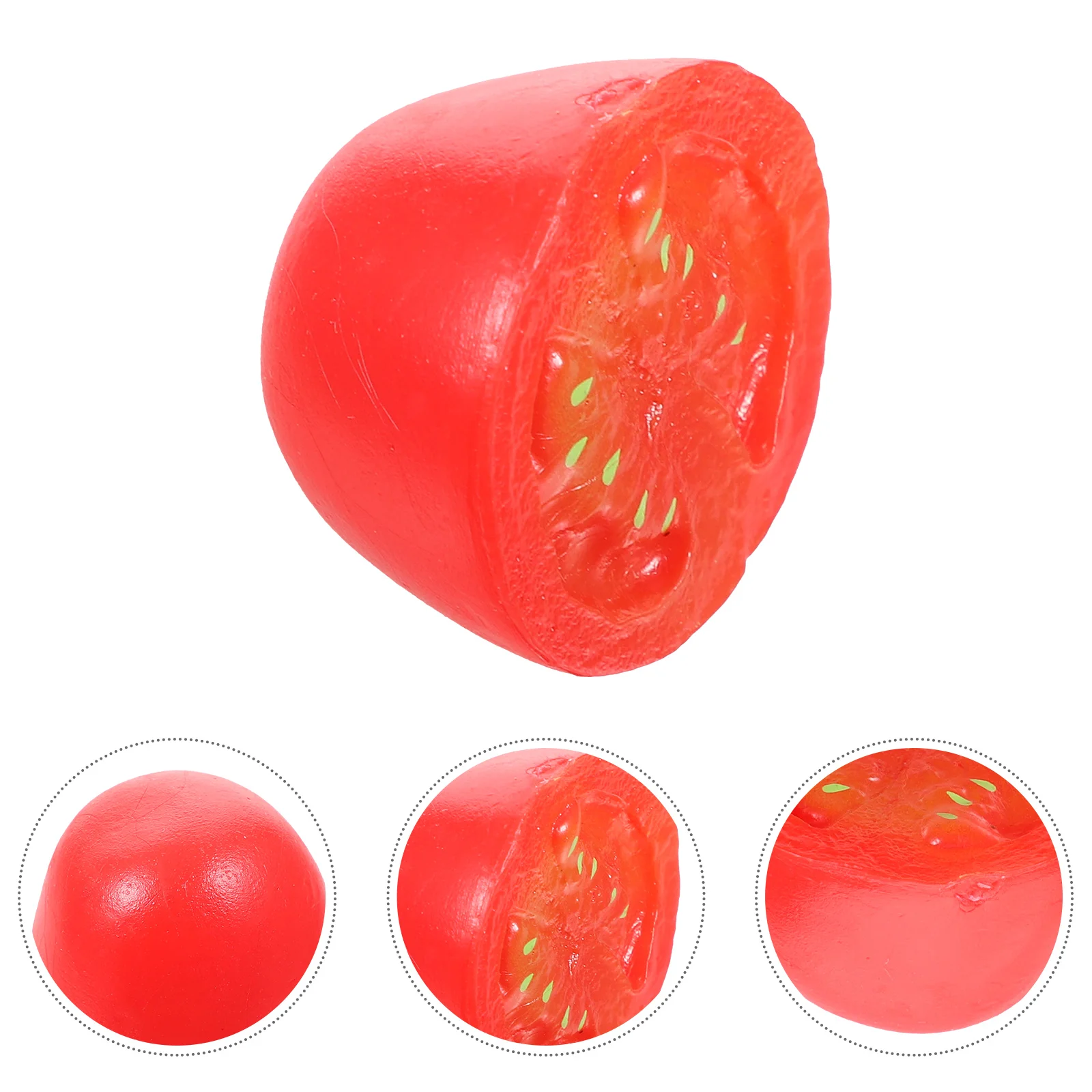 10 Pcs Fake Cherry Tomatoes Half Props Vegetable Store Photo Model Tomatillo Creative Decorative Artificial Lifelike Ornament