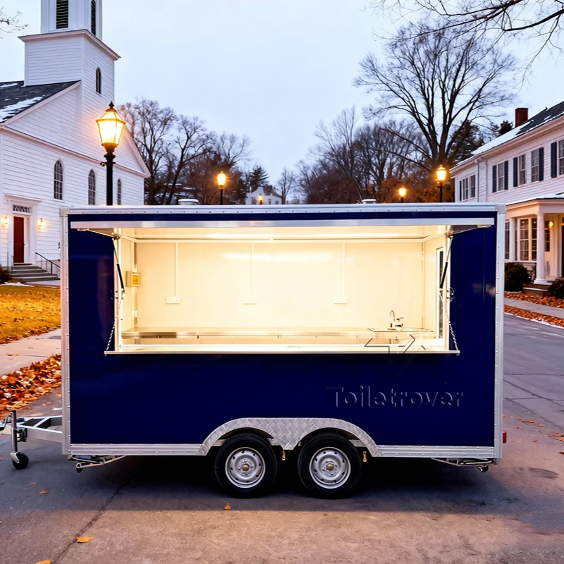 

Popular Street Outdoor Fast Food Truck Crepes Snack Food Truck Mobile Kitchen Cooking Equipment Price in USA