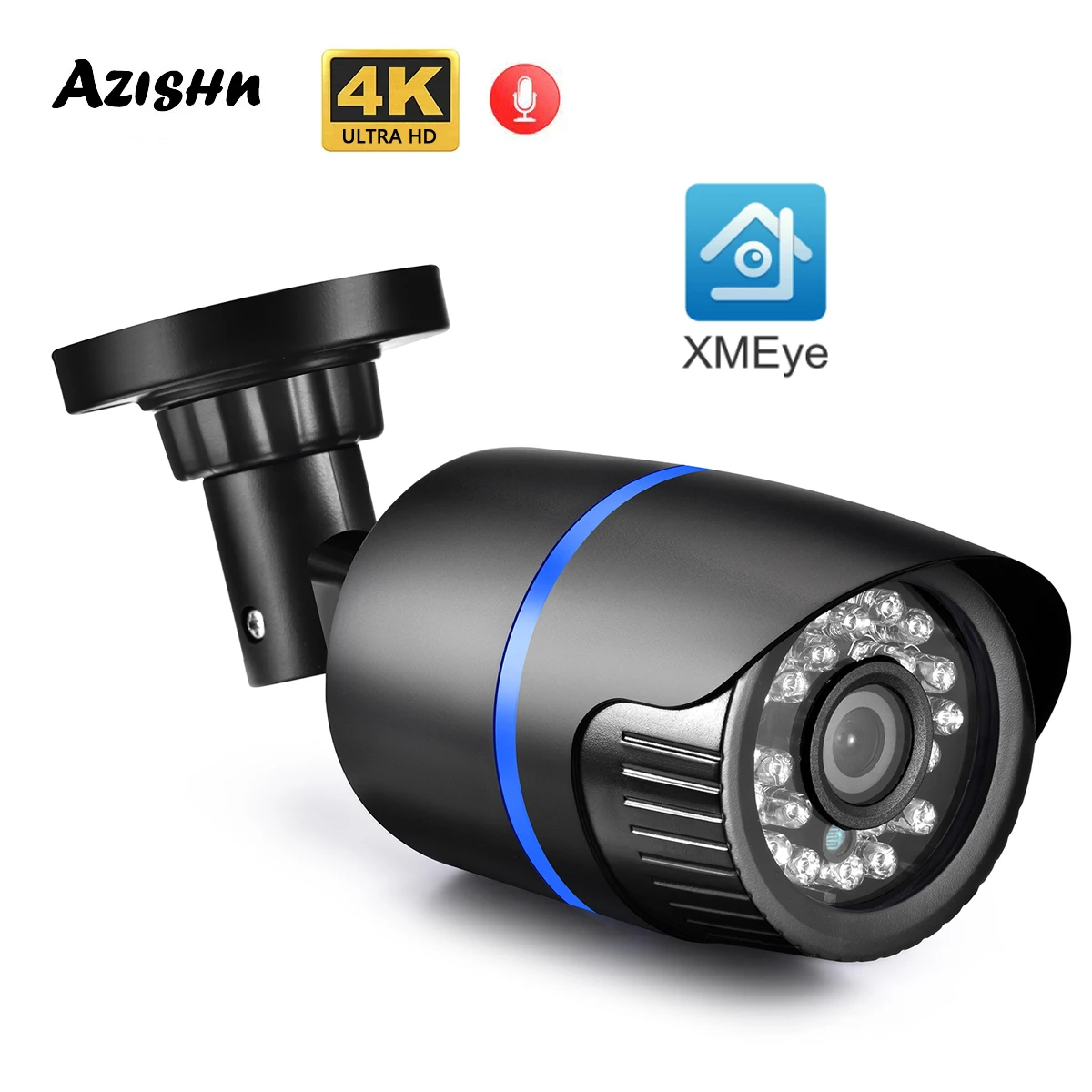 

XMEye 8MP Ultra HD 4K 5MP 4MP Outdoor IP Camera POE Waterproof H.265 Security Surveillance Bullet CCTV Camera Motion Detection