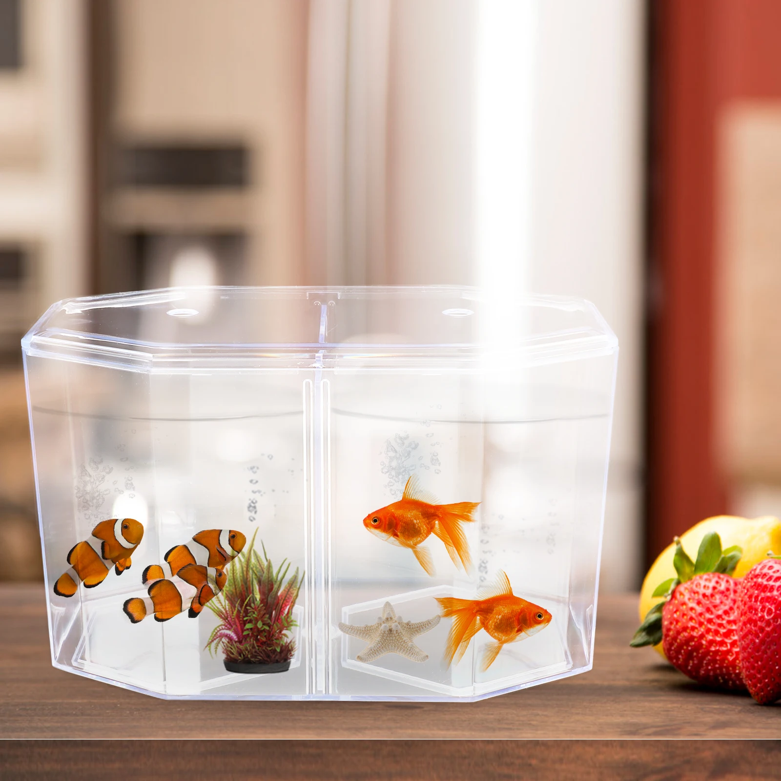 

Betta Tank Isolation Box Clear Small Breeding Cage Separator Aquarium Acrylic Baby Breeder Box for Goldfish Tank Tropical Fish