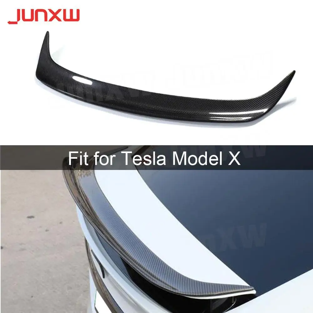 

Carbon Fiber FRP Rear Spoiler RZ Style Boot Lid Trim Wings For Tesla Model X 2016-2018 FRP Car Styling