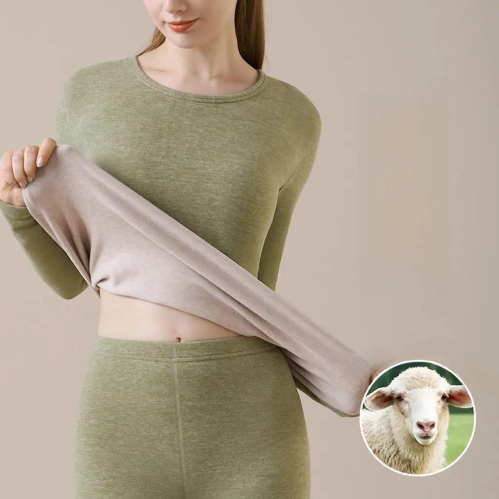 

Women's Cashmere Silk Fleece round Neck Base Shirt Long-Sleeved Inner T-Shirt Thickened Warm Top for Autumn And Winter
