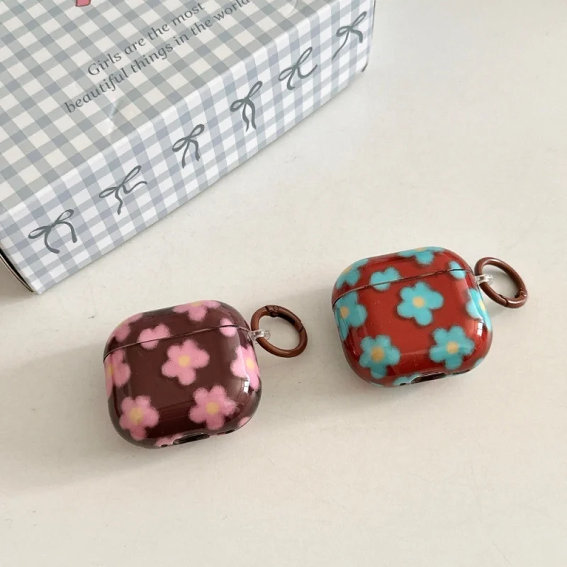 グラフィティぬいぐるみフラワーシンプルイヤホンケース Appleairpods2/3対応漫画フルカバーPRO2/PRO3