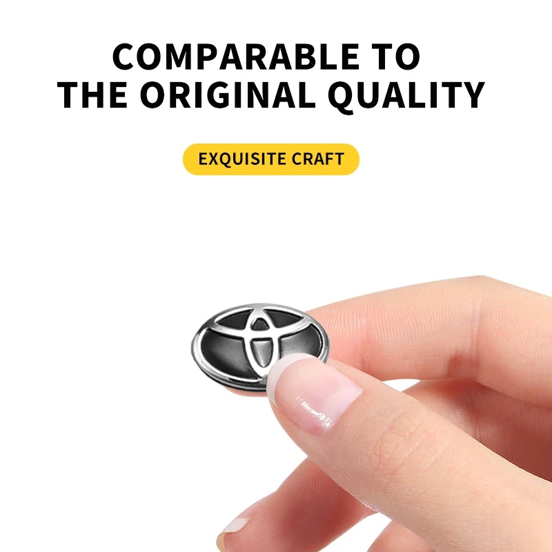 15 مللي متر سيارة مفتاح بعيد ملصق الألومنيوم شعار مائي لتويوتا سيكويا كامري أفينسيس فينزا أكوا أفالون مارك-X هارير برادو سوبر