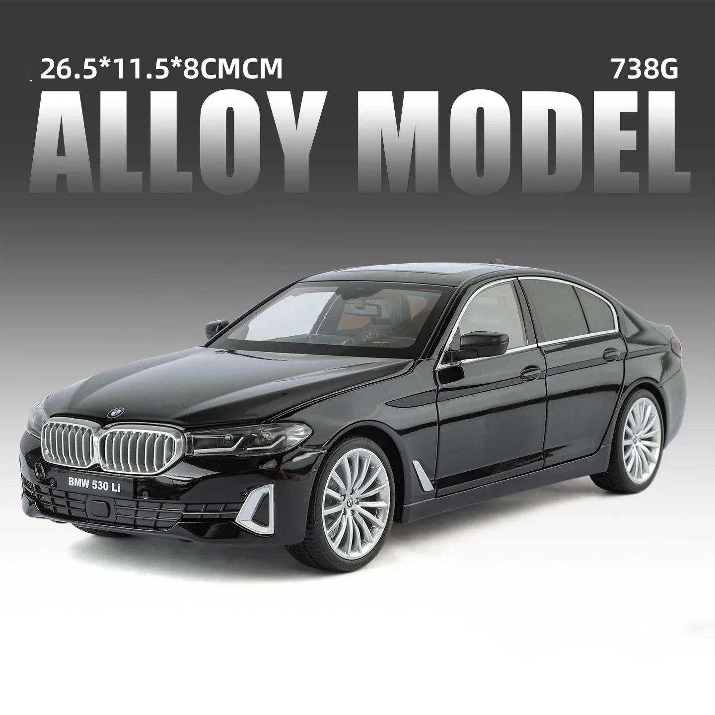 NEW 1:18 530 LI Alloy Car Model Sound and Light Pull Back Children's Toy Collectibles Birthday gift
