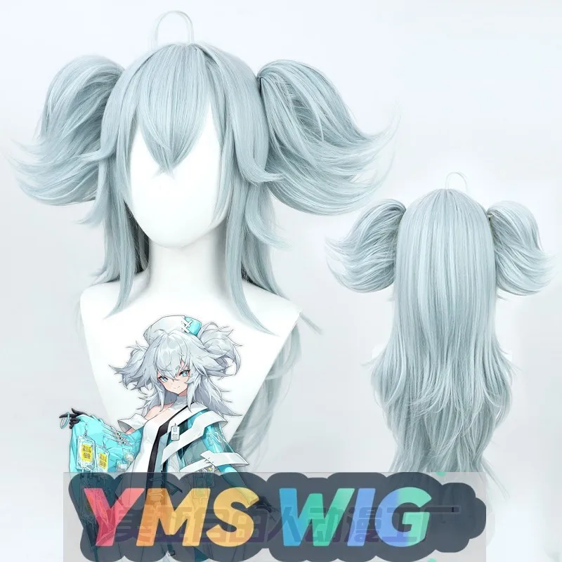 

[YMS WIG] Cloud Map Project Floren Cos Wig Mint Blue With Double Ponytail PA15 Simulated Scalp
