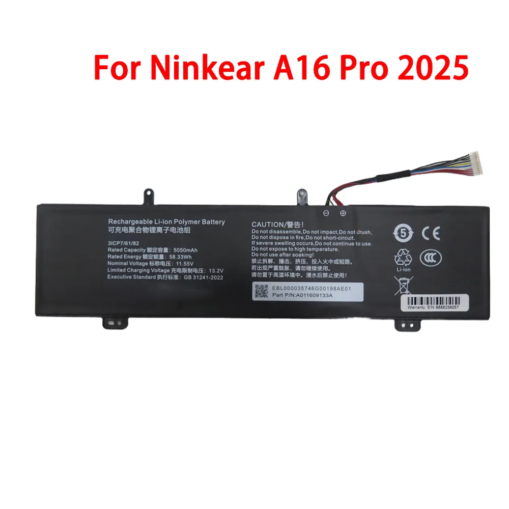 Laptop Battery For Ninkear A16 Pro 2025 11.55V 5050MAh 58.33Wh New