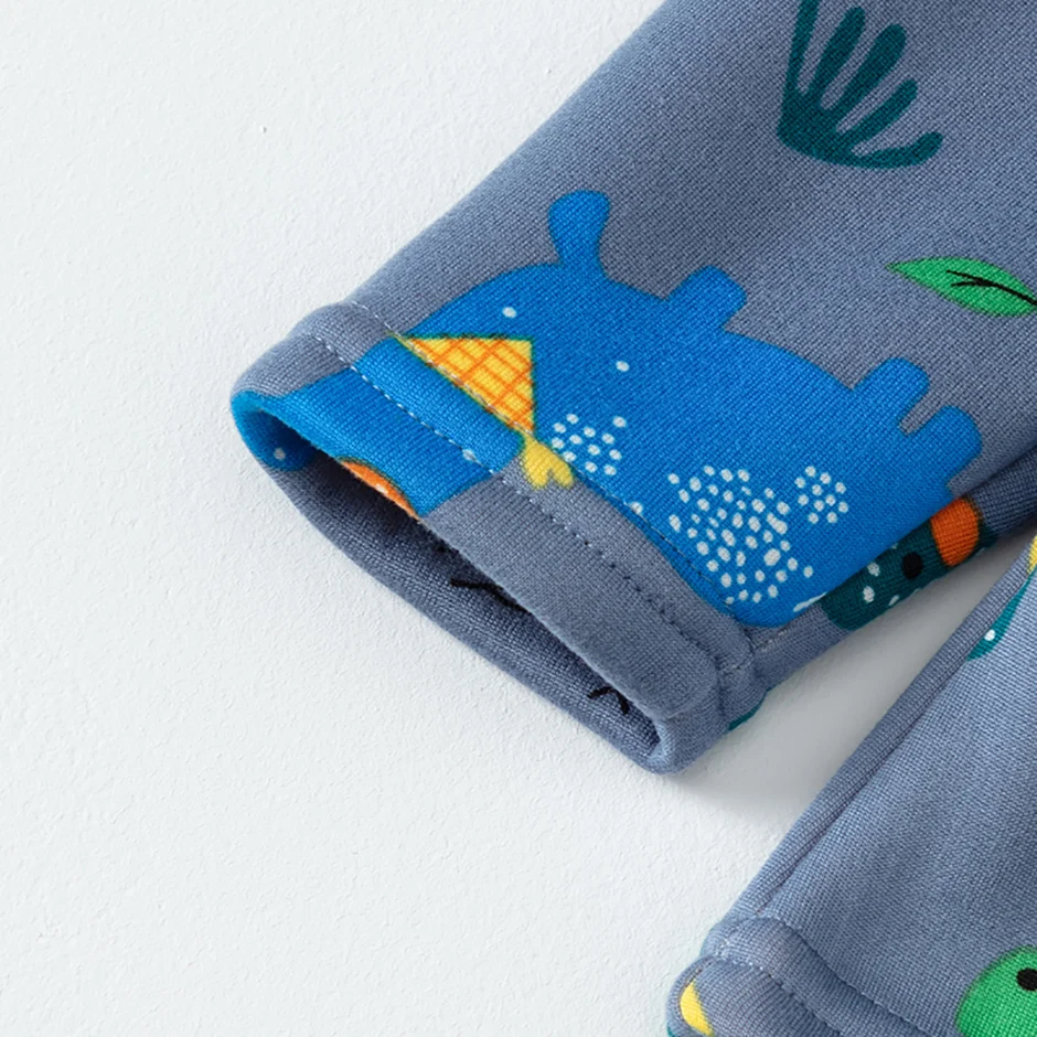 2-teiliges Herbst- und Winter-Kinder-Plüsch-dickes warmes Heim-Unterwäsche-Set für Jungen und Mädchen, lustige und niedliche Oberteile, bequeme Hosen – Detail 35