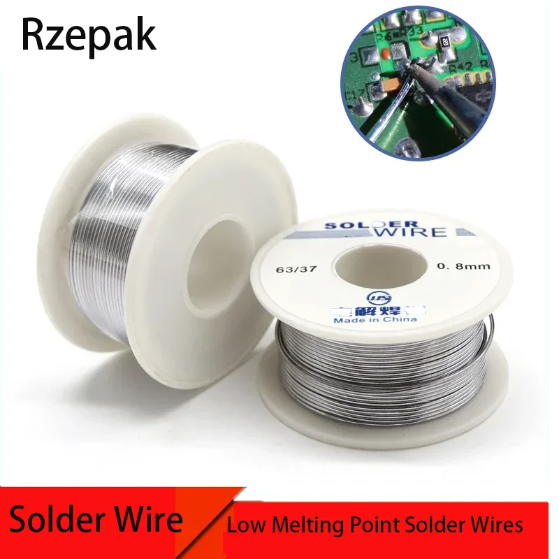 1/5pcs Soldering Wire 0.8/1.0mm 50g/100g 63/37 Soldering Wire 2% Flux Low Melting Point For Soldering Iron Soldering Iron Wire