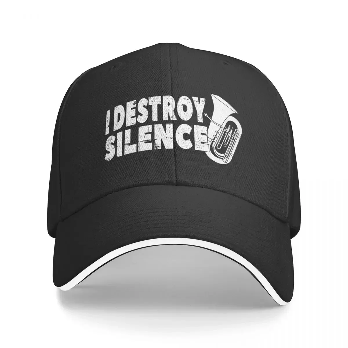 

Tuba Tuba Player Tubist I Destroy Silence Musician Baseball Cap Hat Luxury Brand New In Hat Ball Cap Female Men's