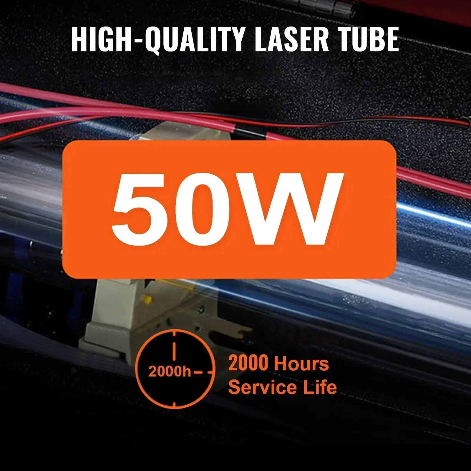 VEVOR 400x400mm Area di lavoro 50W Macchina per incisione e taglio laser CO2 ad alta potenza Pannello in legno acrilico Utensile da taglio per metalli