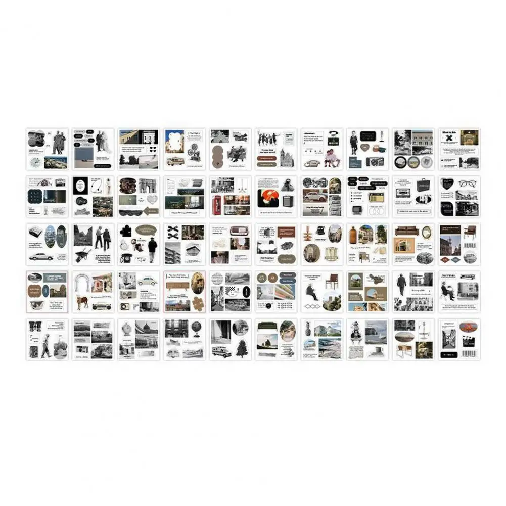 Duurzame 50 Vellen Creatieve Draagbare Journaling Sticker Gemakkelijk Toe Te Passen Briefpapier Benodigdheden