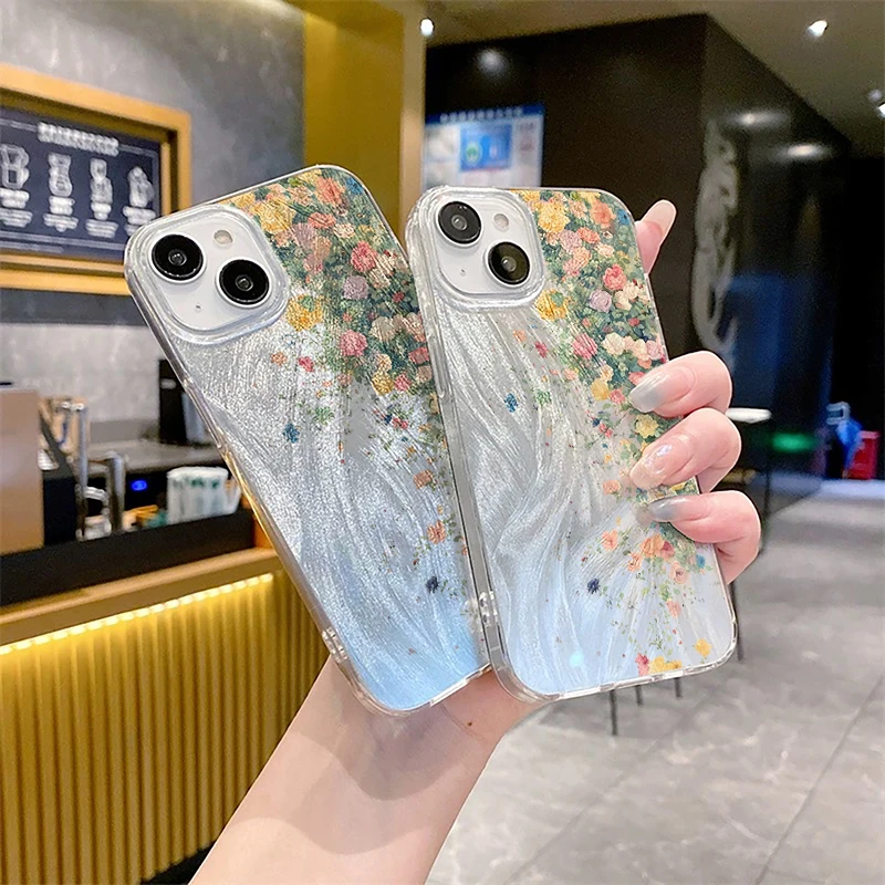 Funda de teléfono Daisy con flor de cerezo a la moda para Samsung Galaxy S25 FE S25 S24 S22 S23 Ultra Plus S24 FE A56 A55 A06 A53 5G