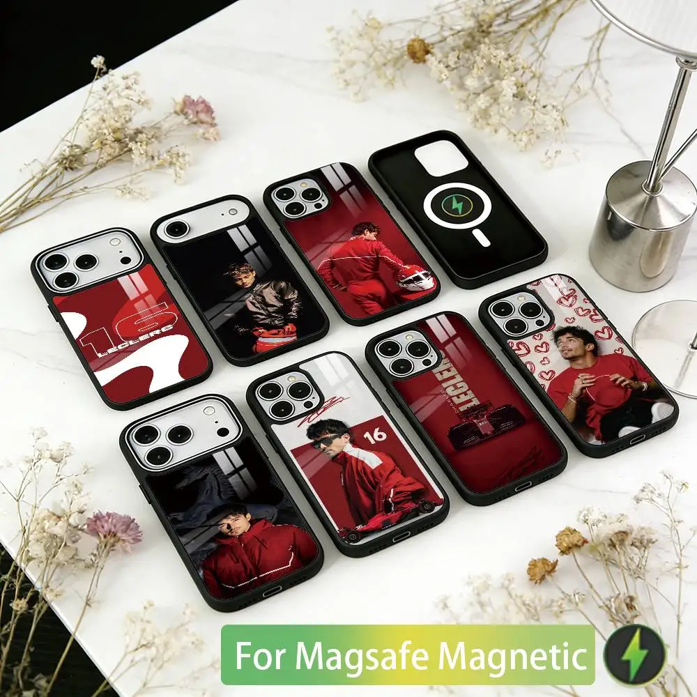 

Sports Charles Leclerc Phone Case For iPhone17,16,15,14,13,12,11 Plus,Pro Magnetic For Magsafe Wireless Charging