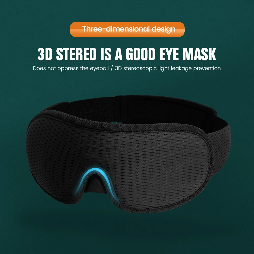 3D Sleep Mask Blindfold Sleeping Aid Eyepatch Eye Cover Sleep Patches Eyeshade Breathable Face Mask Eyemask Health Care for Rest