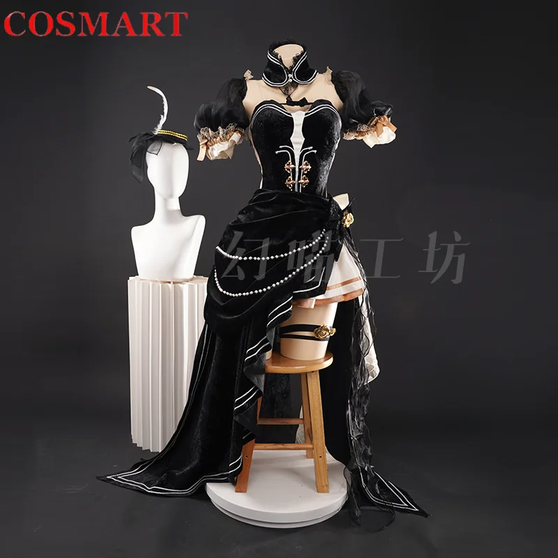 

COSMART Genshin Impact Navia Caspar Dress Cosplay Costume Cos Game Anime Party Uniform Hallowen Play Role Clothes Clothing