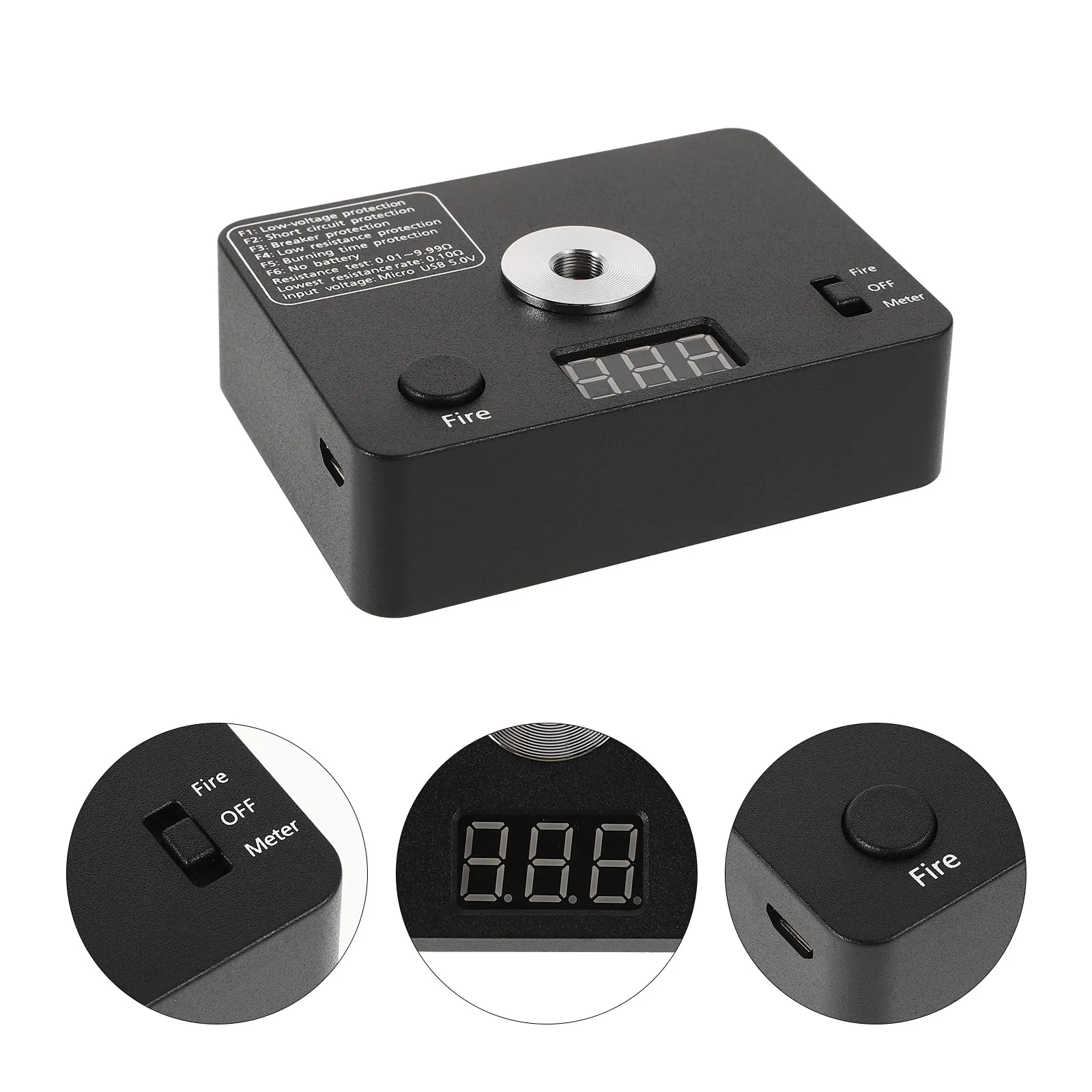 Tester di resistenza Strumento di misurazione dell'edificio della bobina Piattaforma di circuito Nero Elettrico Ohm