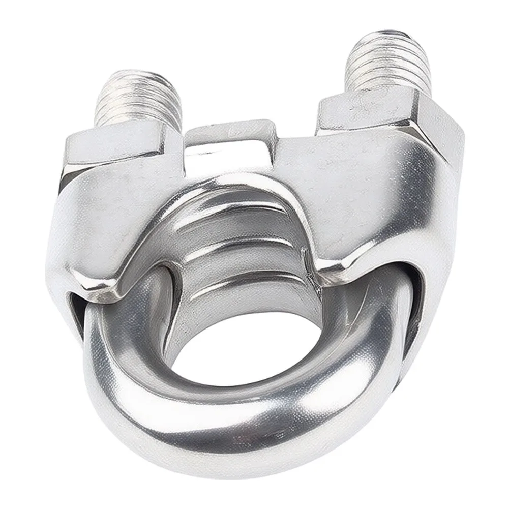 3/4/5mm Stainless Steel Wire Rope Clip U Bolt Cable Clamp Fastener For Clothesline Shade Railing Rigging Hardware