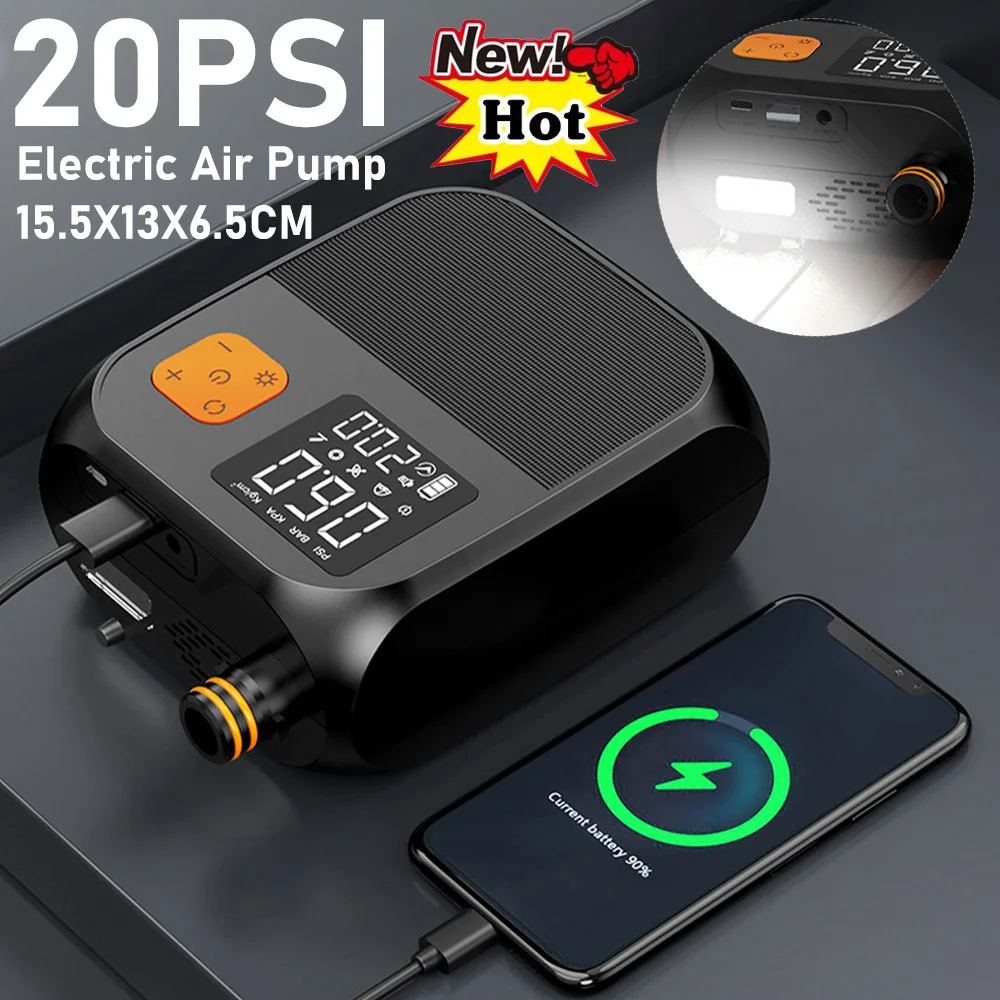 

Outdoor Electric Air Pump 20PSI High Pressure Air Compressor Inflation Paddle Board Pump Stand Up Paddle SUP Pump Outdoor Tools