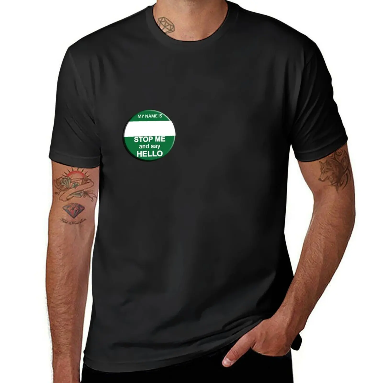 The Inbetweeners - Your own Big Gay Green badge T-Shirt customizeds tees T-shirts for men cotton