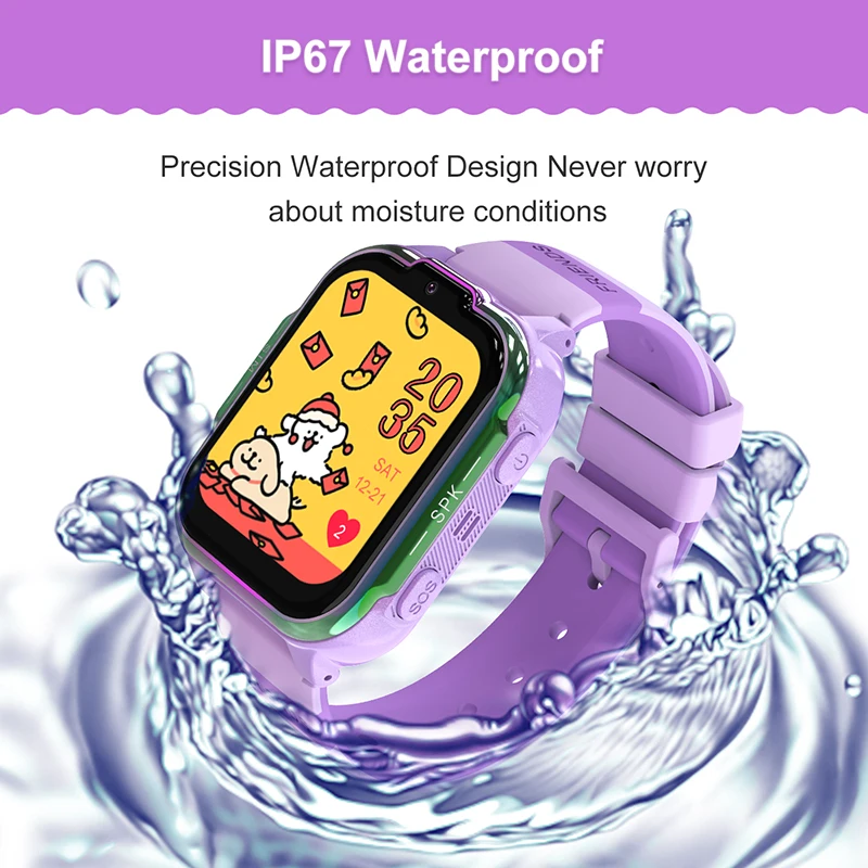 Nuovo 4G SIM Smart Watch per bambini GPS Visualizzazione della posizione della storia Videocamera per chiamate HD SOS Impermeabile LBS Tracker Orologio intelligente per bambini