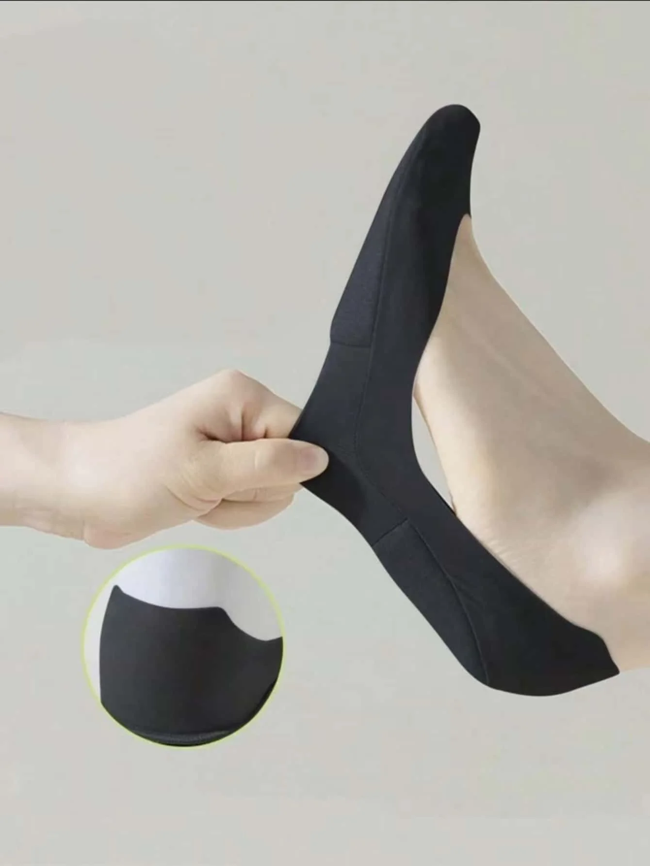 Damen-Bootssocken, Einlegesohlen für Schuhe bei Plantarfasziitis, Socken-Einlegesohlen für die Füße, stoßdämpfende Schuhsohlen, unsichtbare, rutschfeste Schuhpolster. – Detail 2