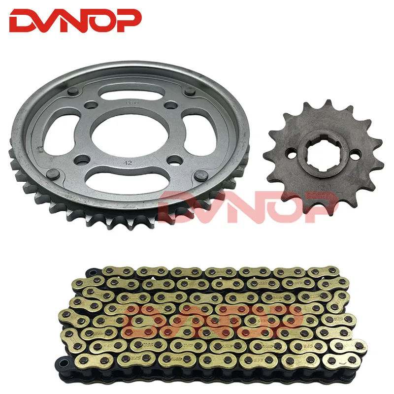 Motorcycle Front Rear Sprocket Chain 428H 122L 15T/42T for CBT125 CBT150 CM125 CA250