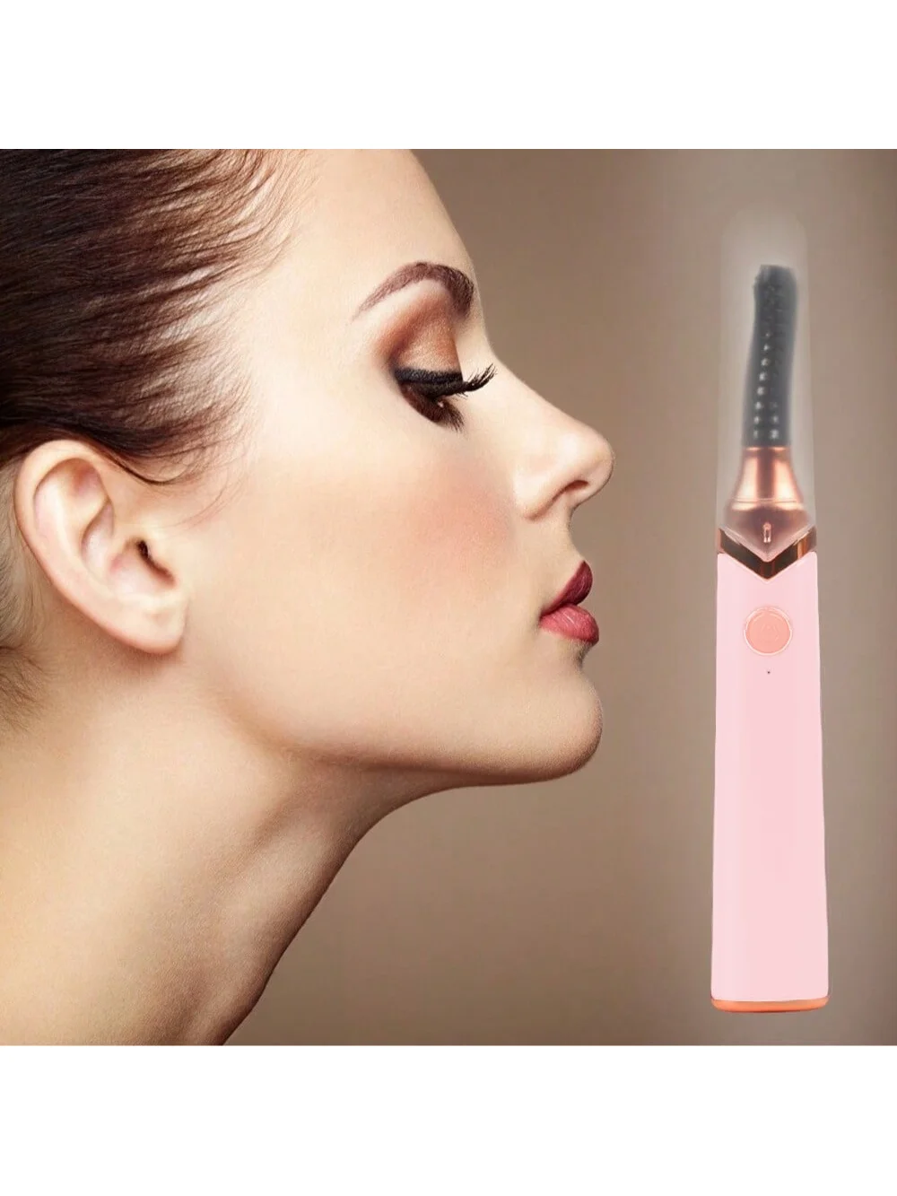 Rizador de pestañas con calefacción eléctrica, rizo de larga duración, permanente de pestañas eléctrica, Clip de pestañas, dispositivo rizador de pestañas recargable, 1 ud.