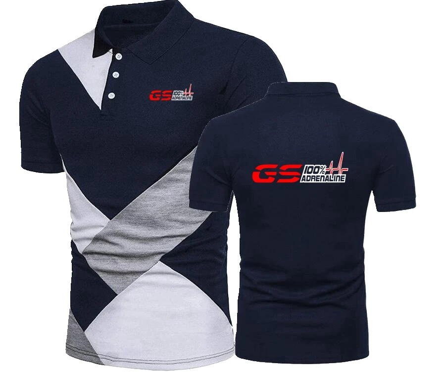 GS 100% Adrenaline Motorrad Biker Fan Splicing POLO Shirt Tee Shirts GS1200 F1 M3 M4 M5 M6 X5 X6 Polo TShirt S-4XL