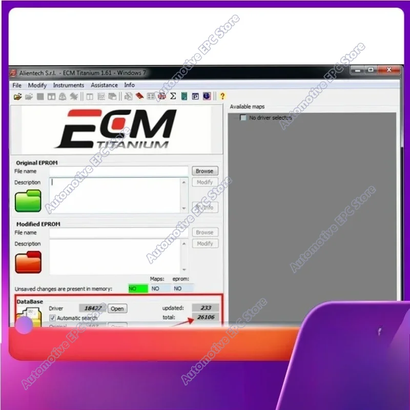 2026 Hot Sale ECM TITANIUM 1.61 with 26000+Driver ECM 18259+Drivers for Ecu Tool Link/CD /USB Windows 7/10 Auto Repair Software