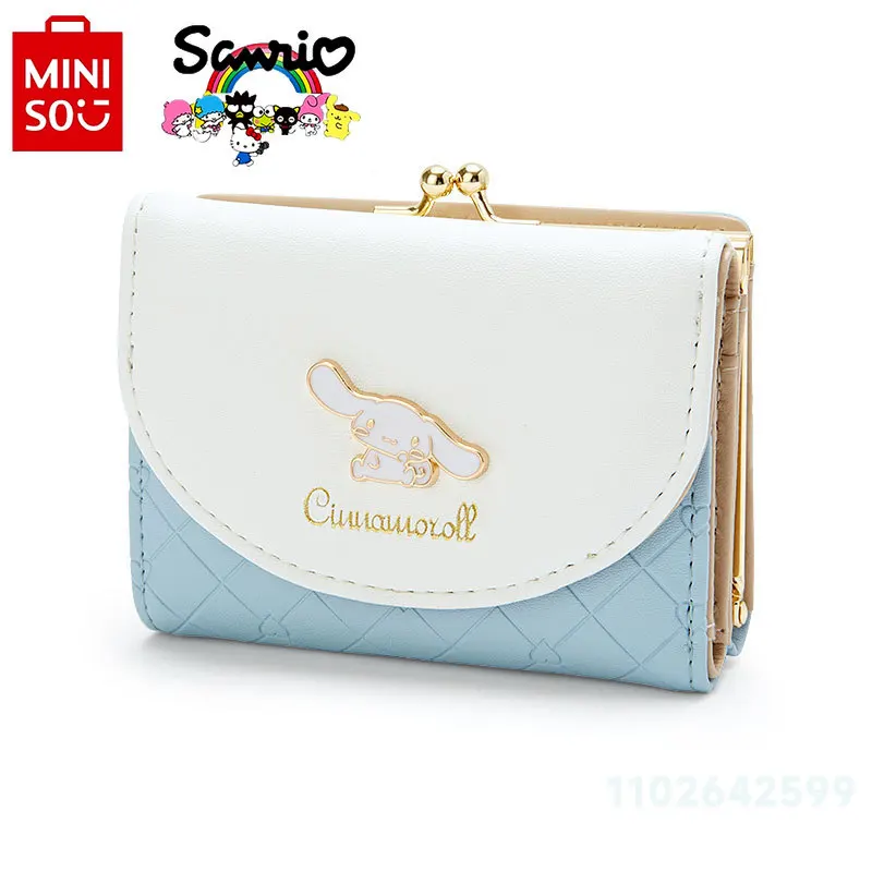 

Miniso Cinnamoroll New Women's Mini Wallet Luxury Brand Fashion Women's Zero Wallet High Quality Multi Functional Card Bag