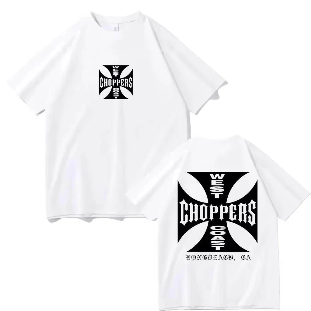 Sommermode T-Shirt Damen Herren Baumwolle West Coast Choppers Print T-Shirt Lässiges Kurzarm-T-Shirt mit Rundhalsausschnitt Vintage Kleidung Tee – Detail 14