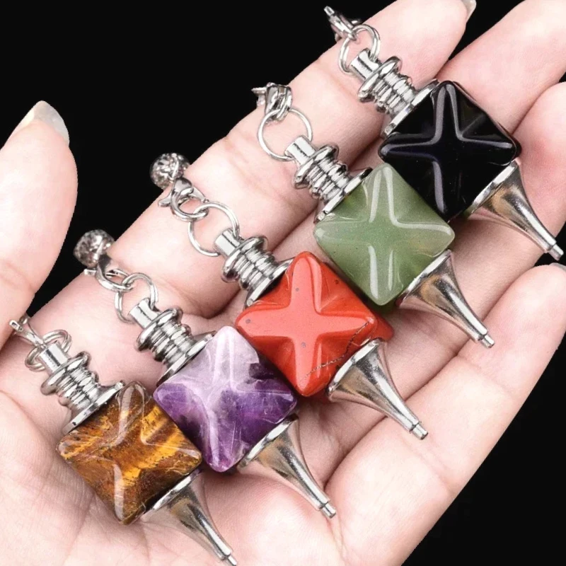 1 шт. маятниковые подвески 16x42 мм натуральный полудрагоценный камень восьмиугольной формы водный аметист авантюрин ювелирные изделия 10 цветов
