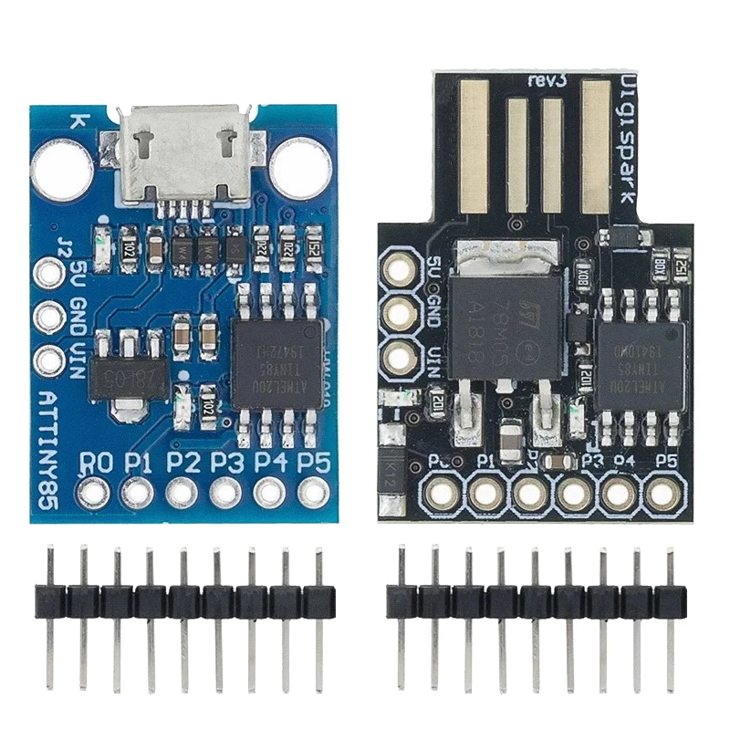 TINY85/ATTINY85 Digispark Kickstarter Micro Development Board ATTINY85 Módulo para Arduino IIC I2C USB Azul Preto