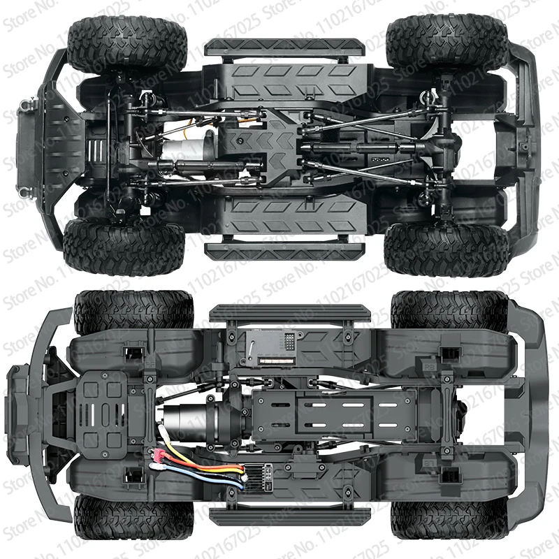 Nowy 1:10 HB R1001 Bronco symulacja RC samochód wspinaczkowy Model zdalnie sterowany Awd samochód terenowy zabawki prezenty 18km/h całkowicie