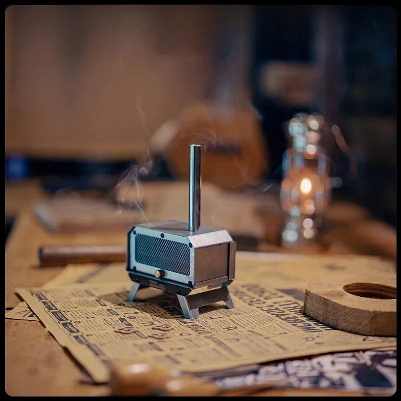 

Mini Woodstove Outdoor Camping Tour Incense Burner Folding Portable Stove Home Desktop Mosquito Incense Burner