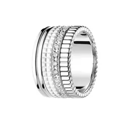 Watch silver 925 rotating gear ring white brand jewelry suitable for both men and women