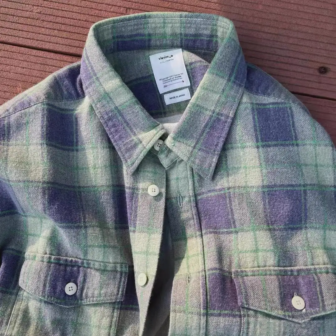 VISVIM FIL PIONEER Check washed long-sleeved shirt