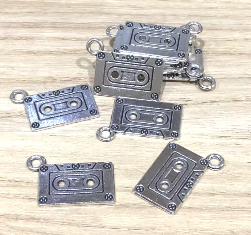 

20pcs 23*16mm Zinc alloy metal Vintage tape design pendants for handmade accessories HW3420