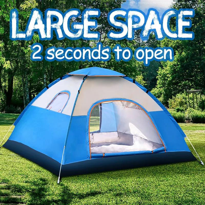 factory outlet new pattern custom oem family Windproof easy one touch pop up travel tent Camping outdoor Tent