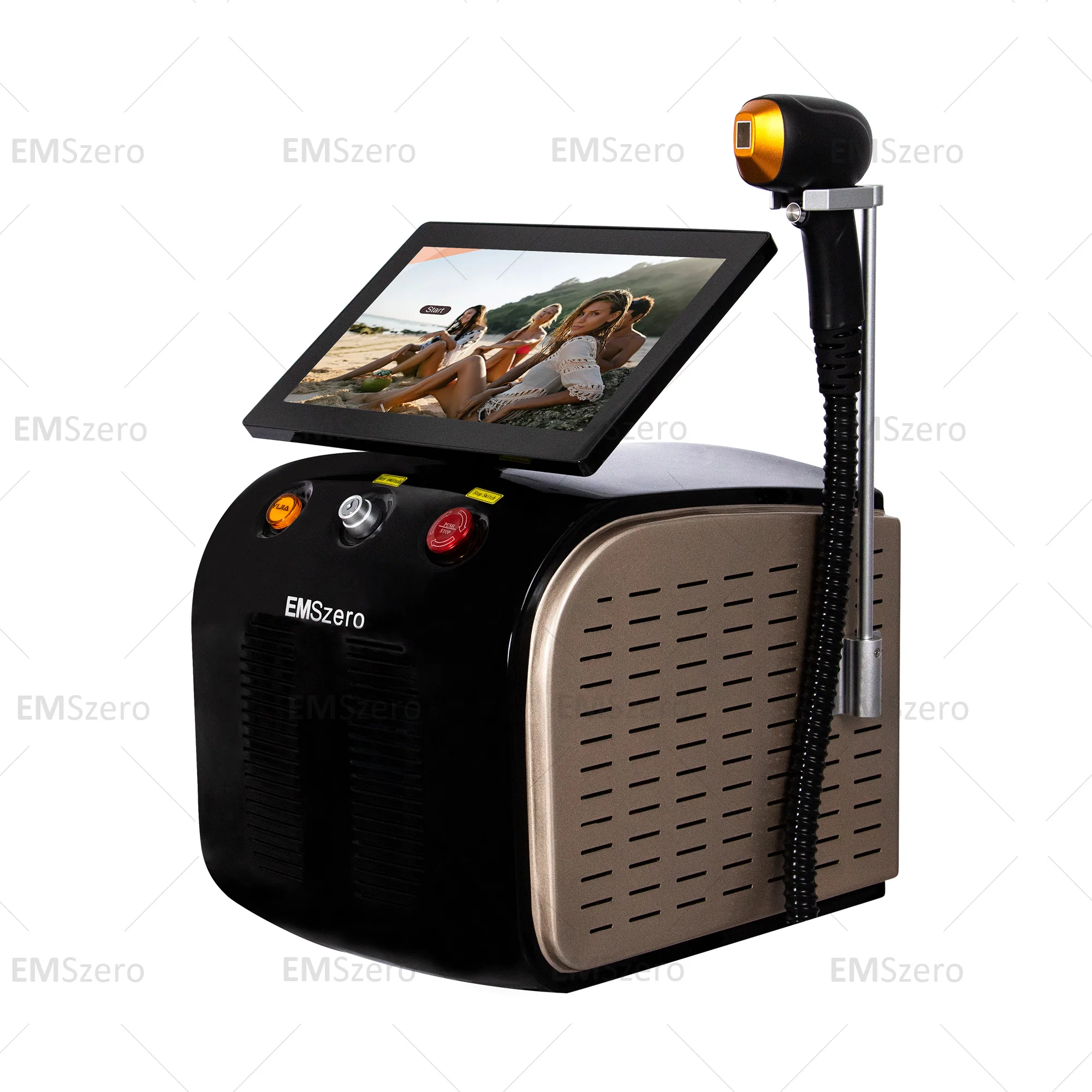 2 in 1 Krachtige Picosecond Laser Tattoo en Ontharing Apparaat 808 755 1064nm tri Wave Professionele ND YAG Laser Machine