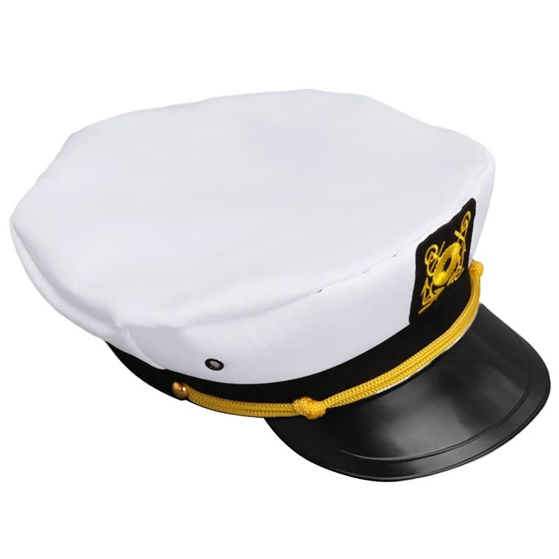 2024 Marine Hat Sailor Captain Costume Men Yacht Captain Hat Skipper Hat Funny Party Hats High Quality Costume Accessories