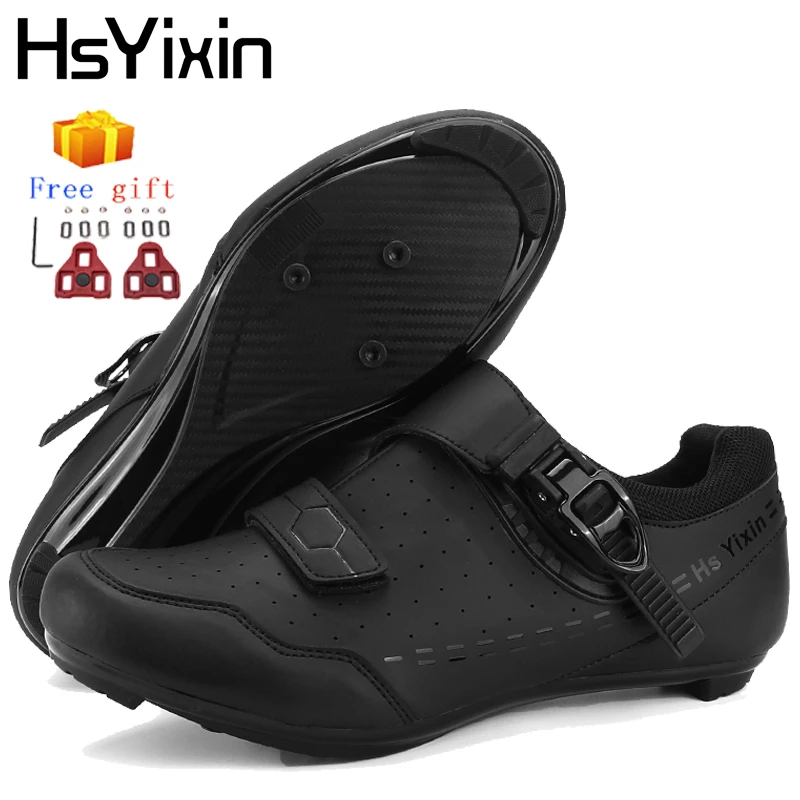 

New HsYixin Men's Cycling Road Shoes Breathable Speed Cycling Shoes Anti-skid Spike Pedal Spd Mountain Bike Sneakers