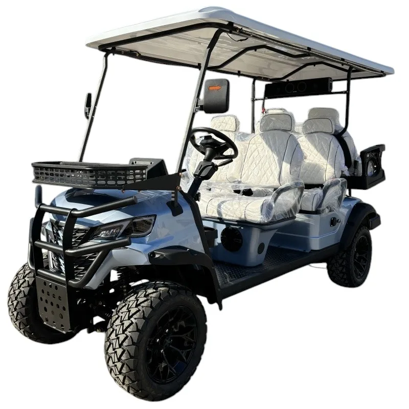 6 Seats Golf Car 5kw/7.5KW Motor Independent Suspension Disc Brake Power Steering 12/14 Inch Tires Electric Golf Cart