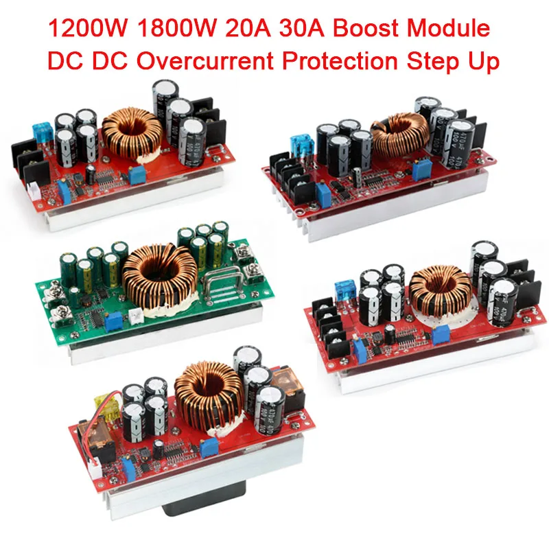 1200W/1800W DC Converter Boost Car Step-up Power Supply Module 20A 30A Voltage Converter CV Boost Converter Regulator
