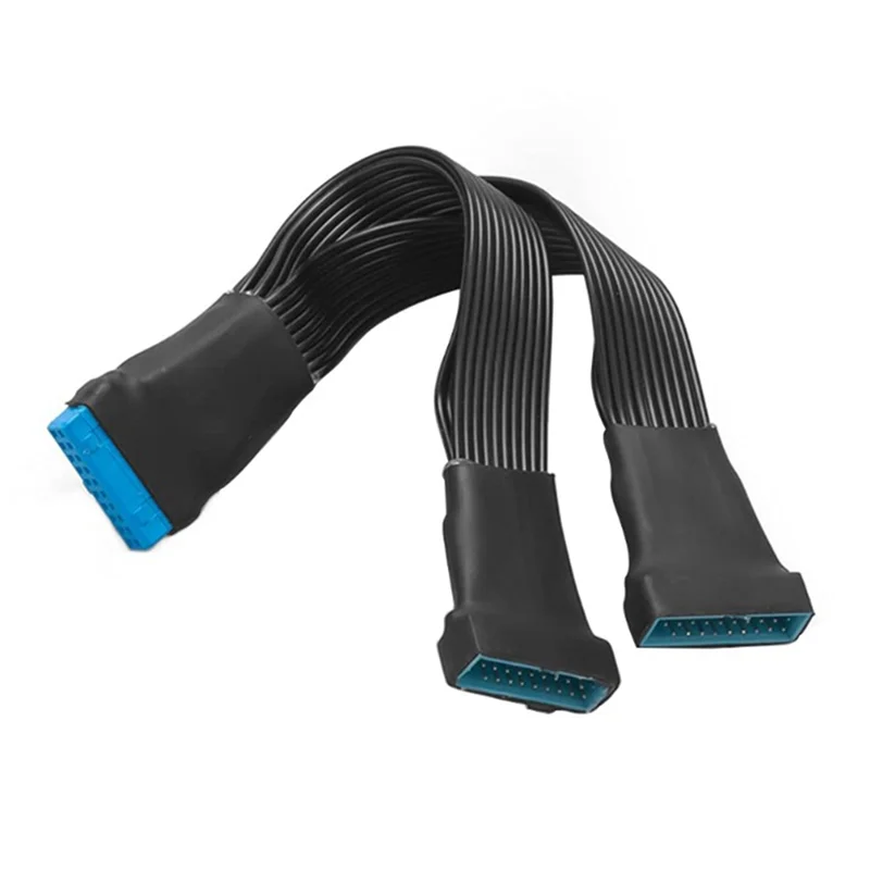 Материнская плата USB 3,0 19-контактный разъем 1–2 удлинительный кабель-разветвитель 19-контактный 20-контактный внутренний удлинительный разъем-адаптер 15 см