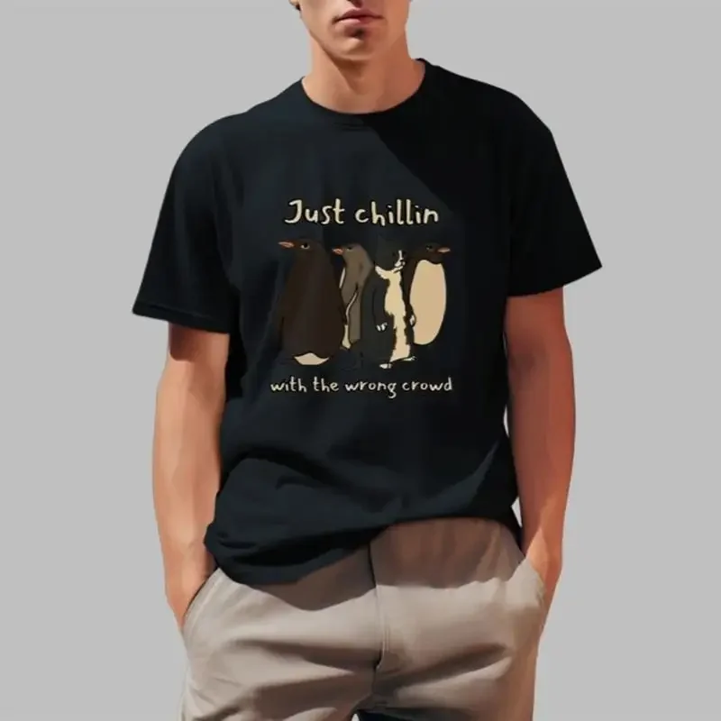Just Chillin With The Wrong Crowd  T shirt 2025 Trending Size S 5XL