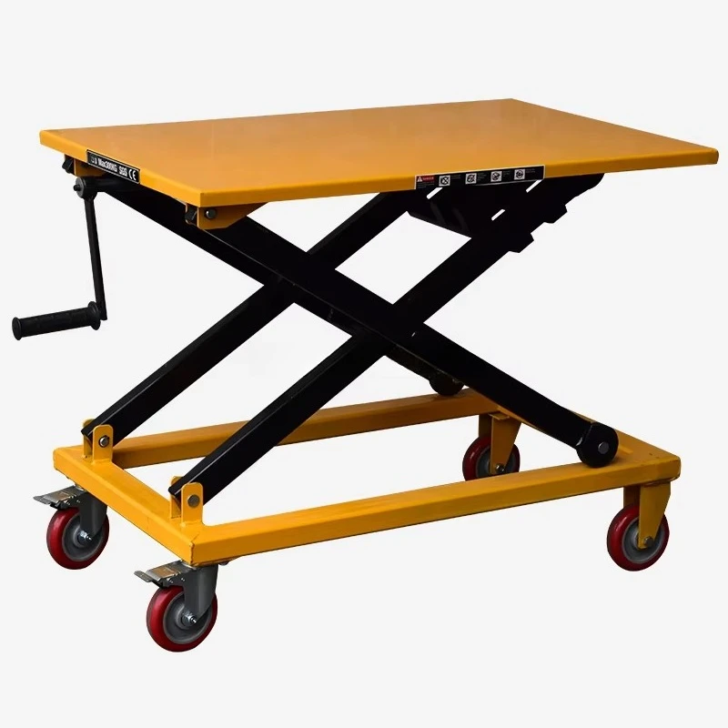

SG500 500kg 1m spiral platform single shear manual hydraulic lifting platform mobile manual platform lifting table hoist