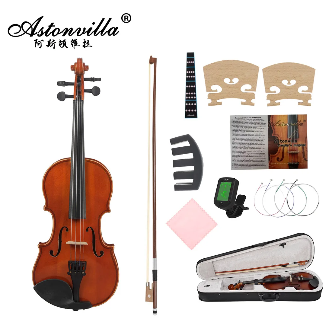 

Astonvilla Violin Set Series 1/4 Violin Stringed Instrument Professional Violin Accessories Suitable for Performance and Play